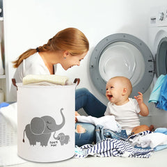 CLOCOR Love Elephant side view highlights durable canvas and waterproof interior.
