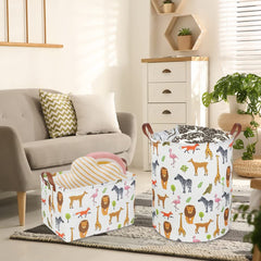CLOCOR nursery hamper side view shows waterproof lining for mess containment.
