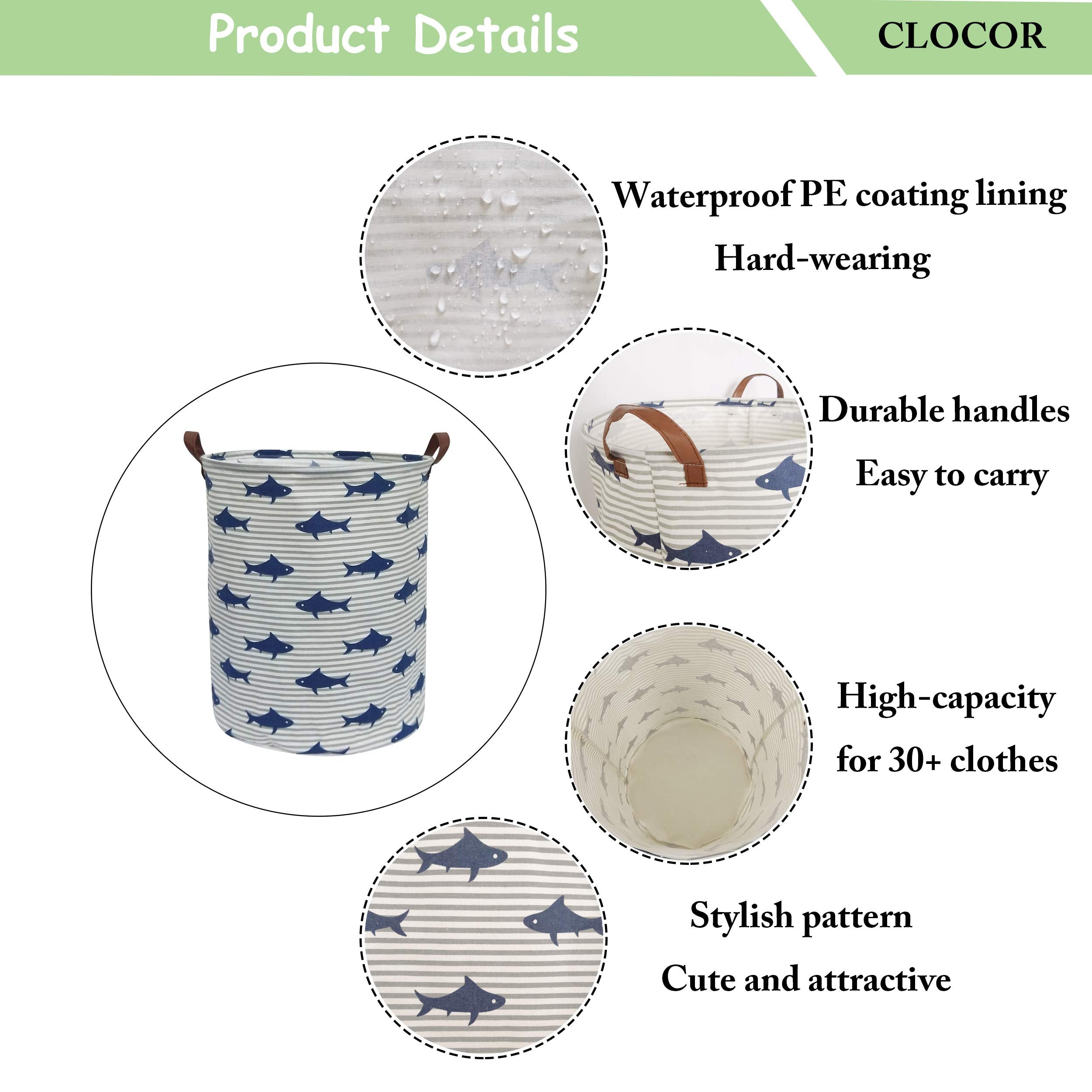CLOCOR Nursery shark decor brings a playful touch to kids room.