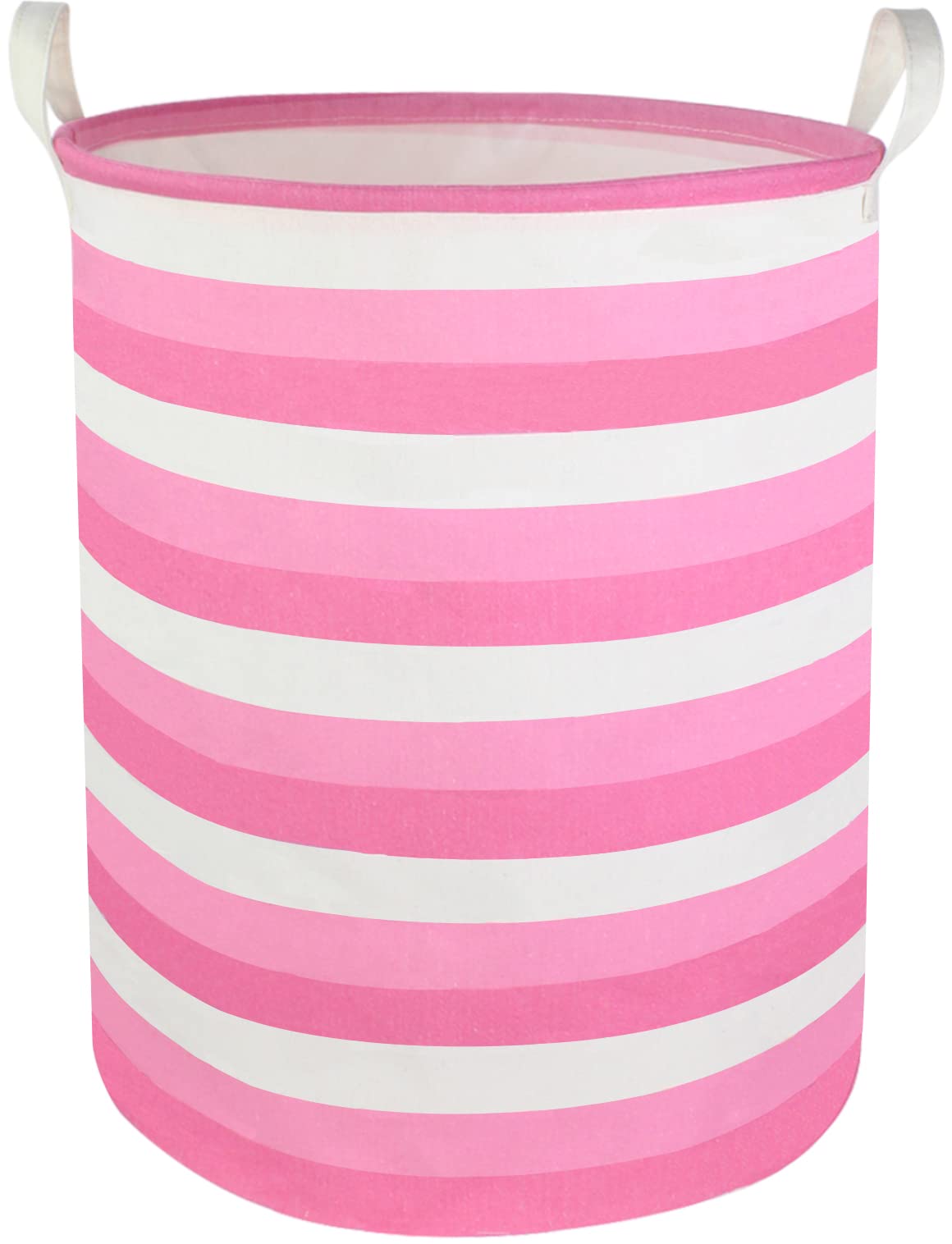 CLOCOR pink laundry basket nursery view highlighting spacious storage for baby clothes.