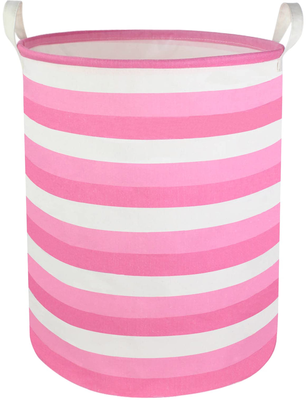 CLOCOR pink laundry basket nursery view highlighting spacious storage for baby clothes.