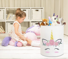 CLOCOR Pink Unicorn laundry basket measures 15.7 by 19.7 inches for ample capacity