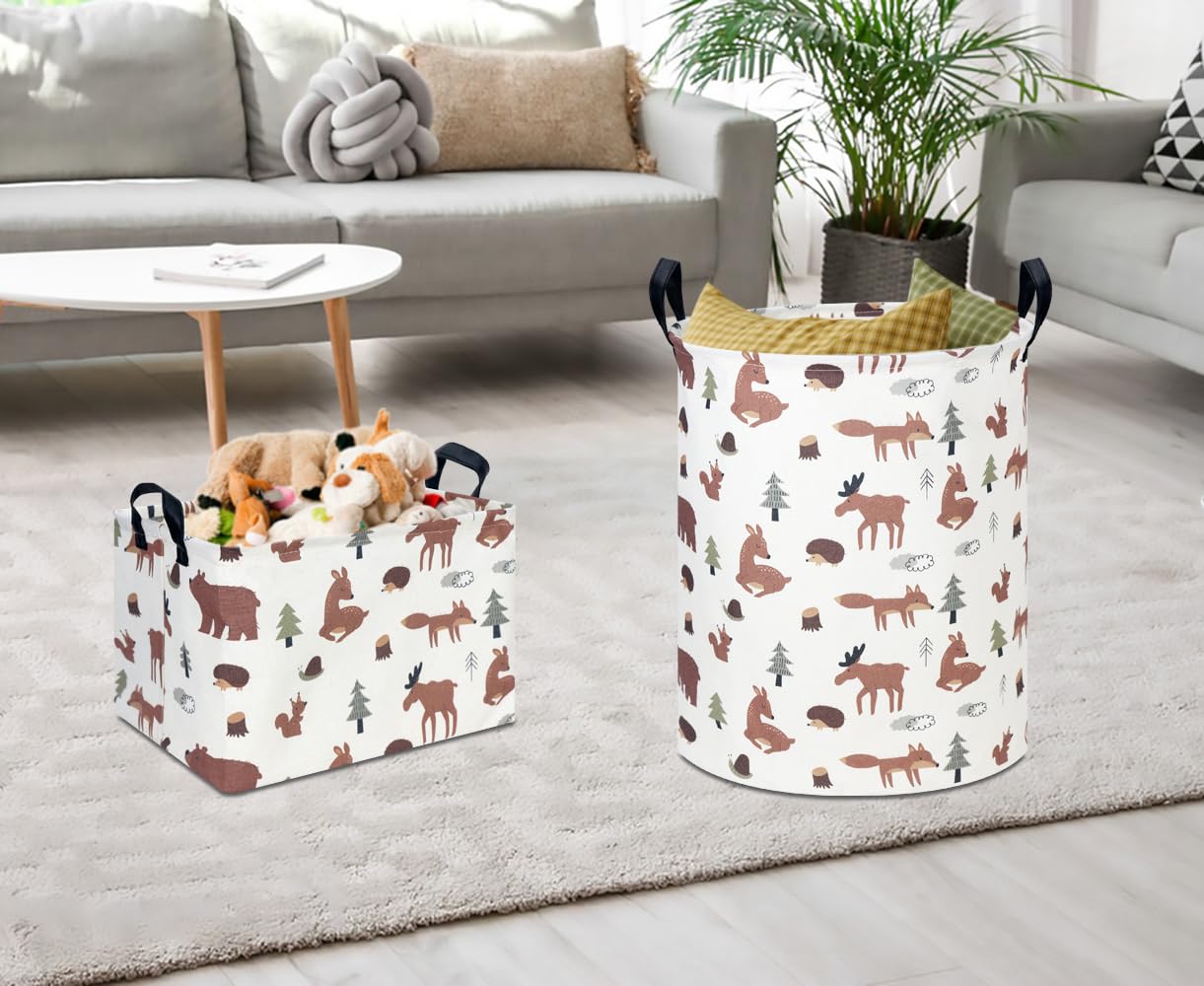 CLOCOR brown animals pattern adds playful decor to a kid's room