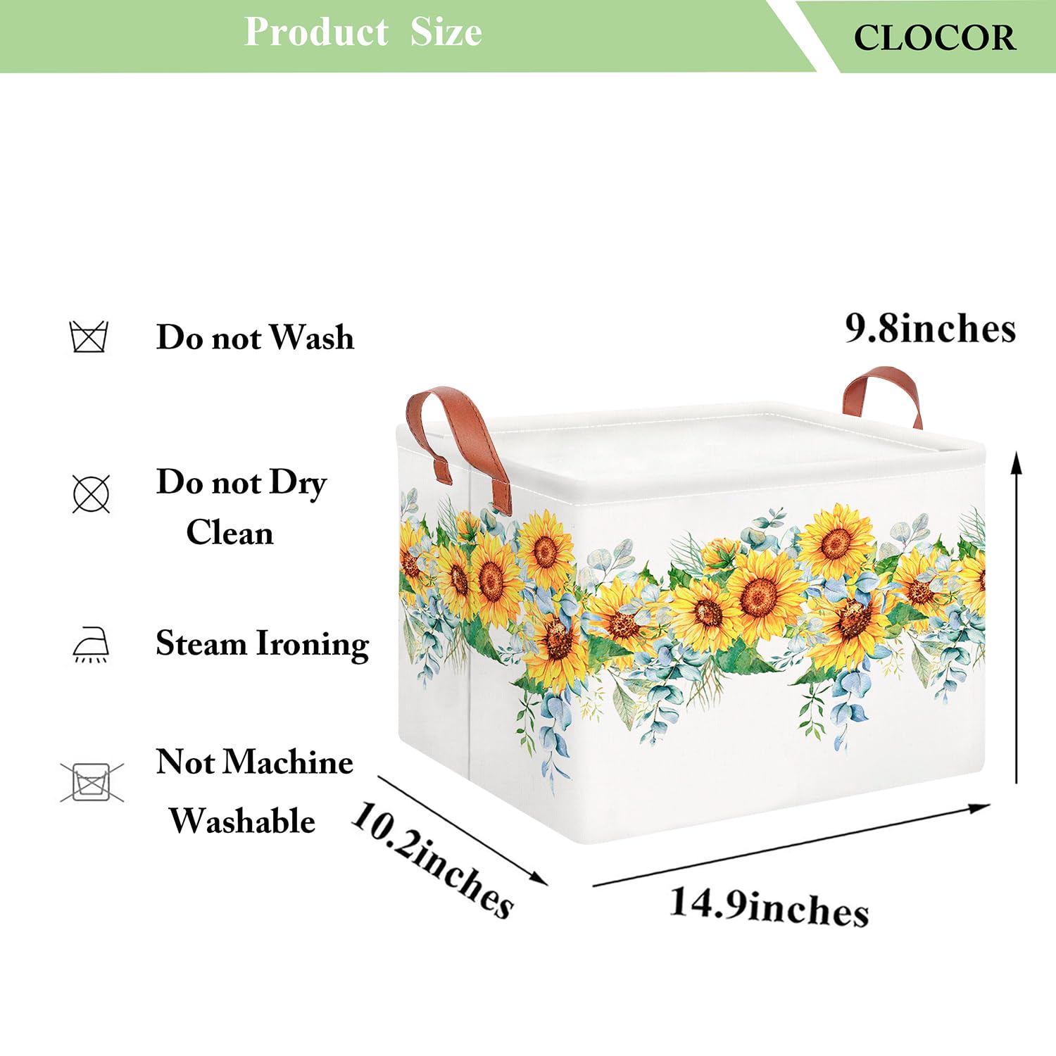CLOCOR rectangular storage basket as a gift idea with decorative packaging potential.