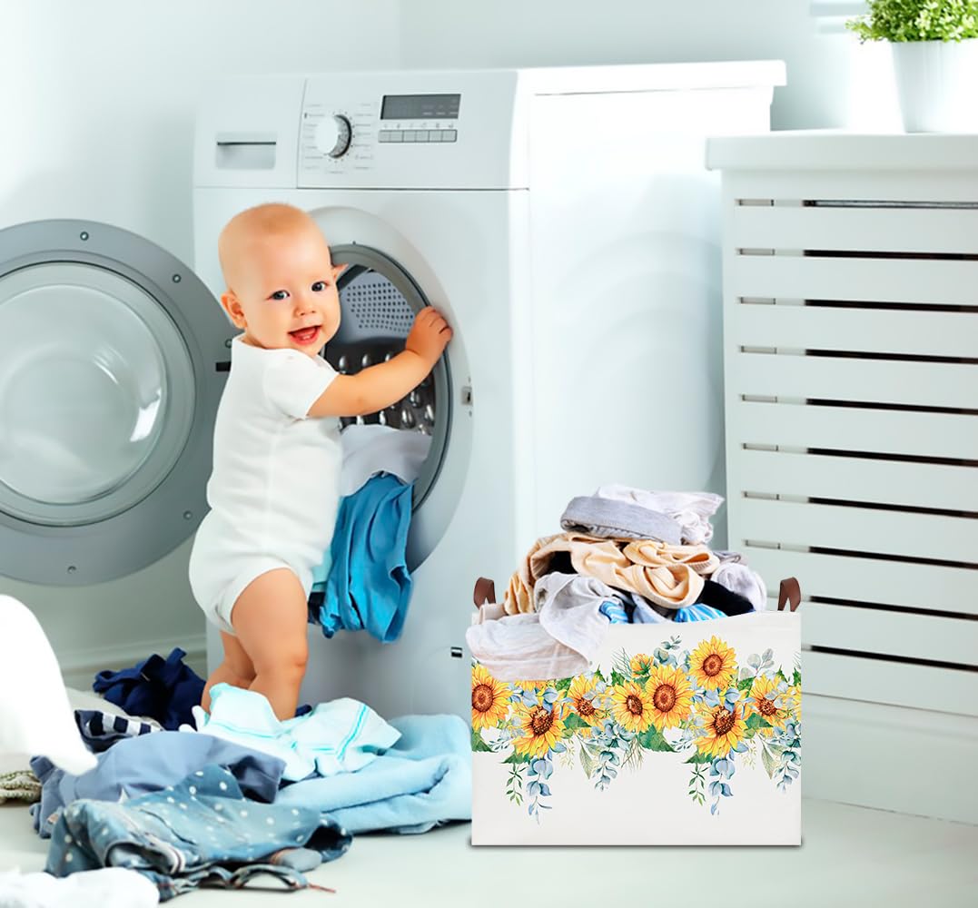 CLOCOR rectangular storage basket with handles for easy carrying and portability.