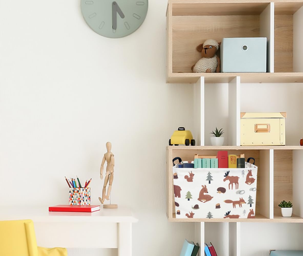 CLOCOR storage basket has sturdy handles for easy carrying between rooms