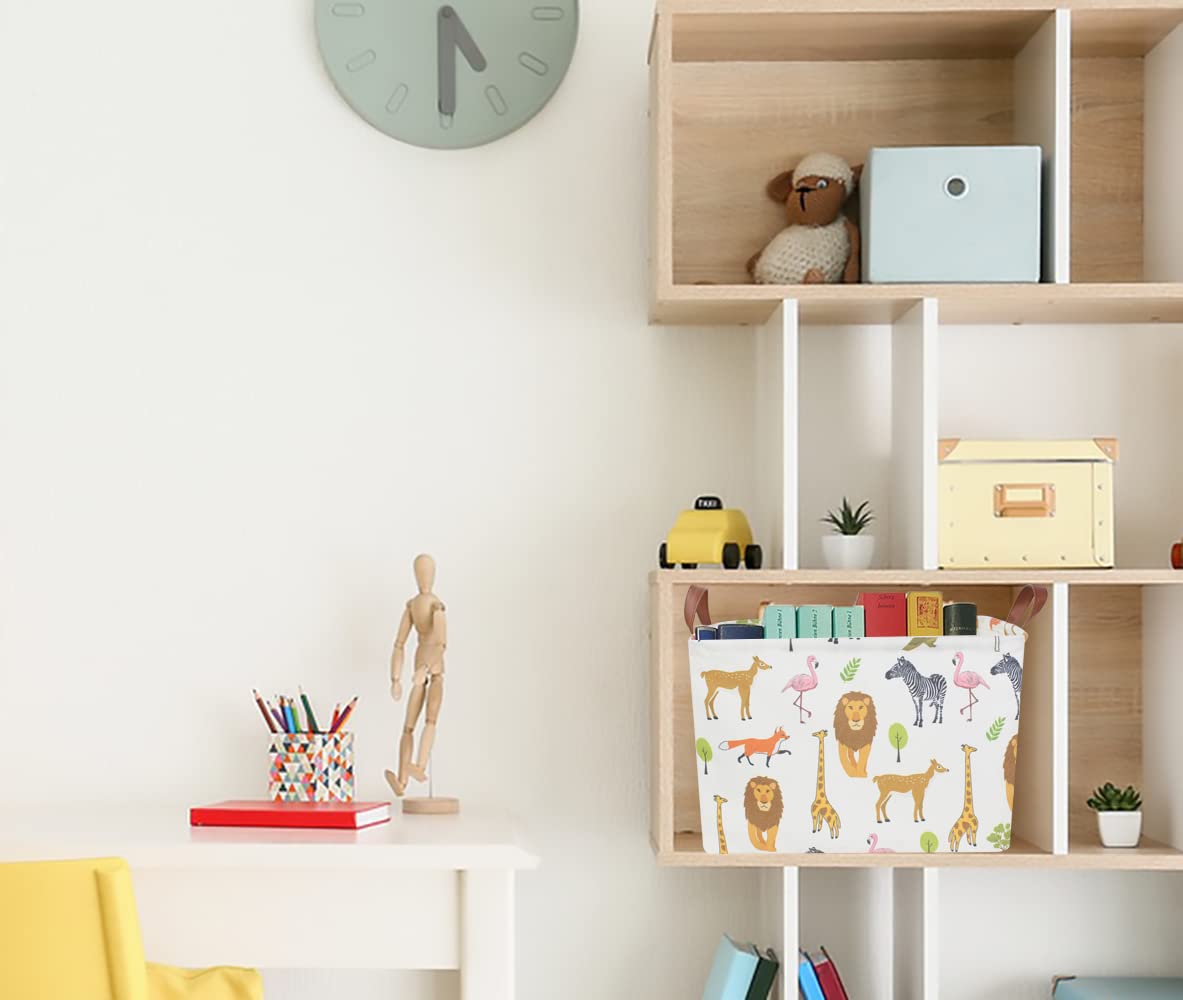 CLOCOR rectangular storage basket with handles for easy transport.