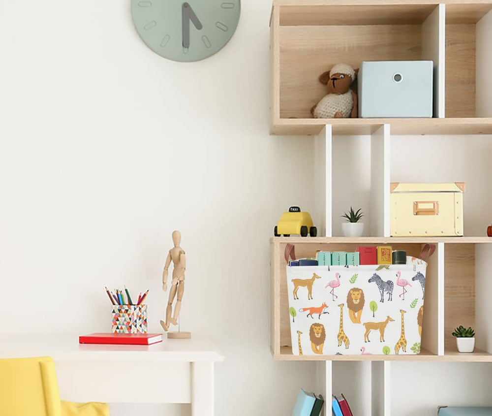 CLOCOR rectangular storage basket with handles for easy transport.
