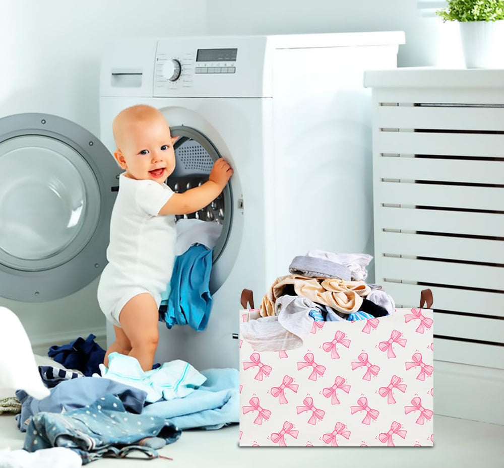 CLOCOR linen and canvas material provides soft texture with durable storage