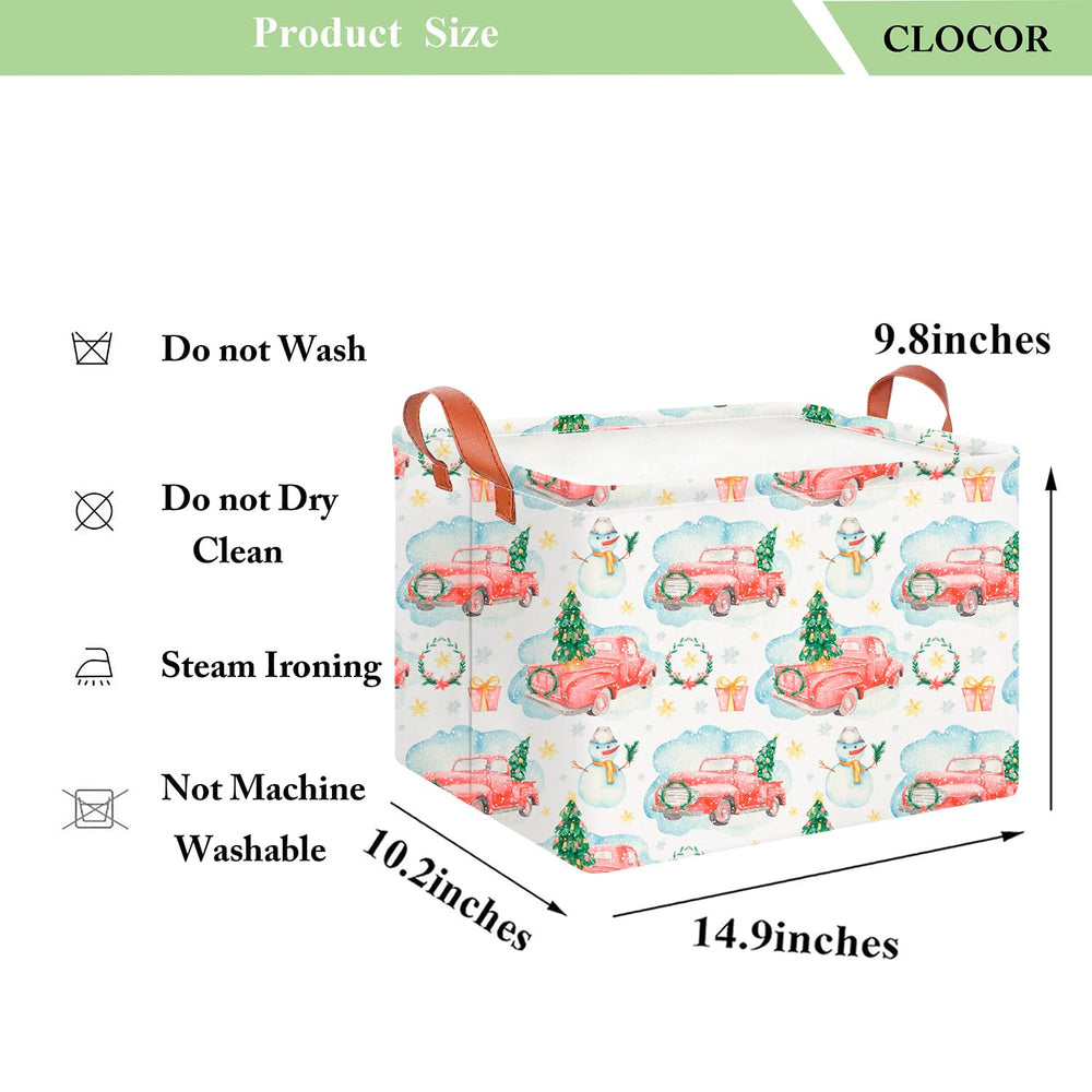 CLOCOR storage basket with handles, easy to carry laundry or clothes.