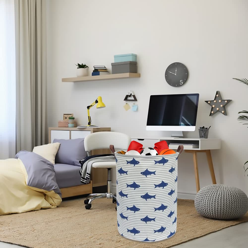 CLOCOR Shark handles laundry bin moves easily between rooms.