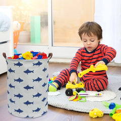 CLOCOR Shark toy storage bin keeps kids treasures organized and reachable.