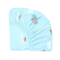 Cloele balloon bear crib sheet features a playful print for a cozy nursery.