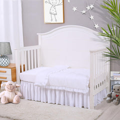 Cloele fitted crib sheet in white offers breathable, snug fit