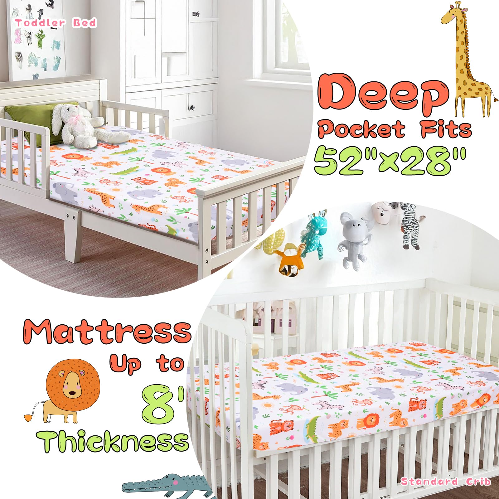 Cloele machine-washable crib sheet proving easy cleanup and durability