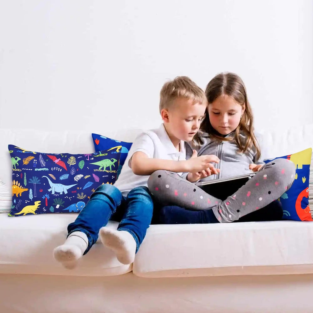 Cloele Dinodaur envelope pillowcase design for travel naps.