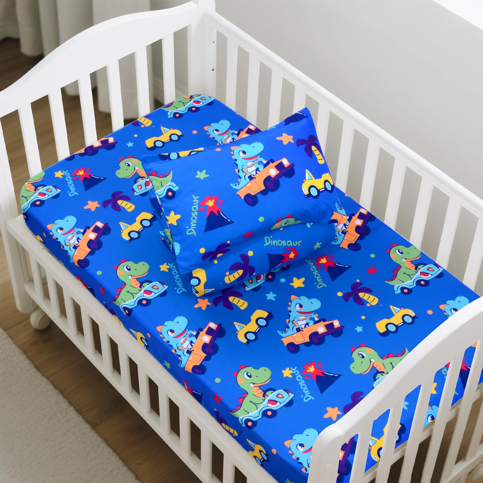 Cloele dinosaur crib bedding gift-ready packaging for new parents