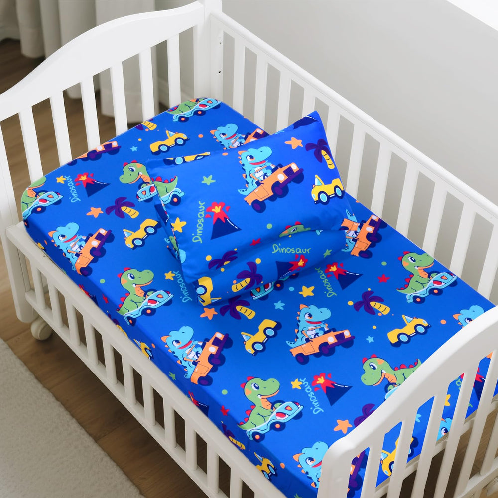 Cloele dinosaur crib bedding gift-ready packaging for new parents