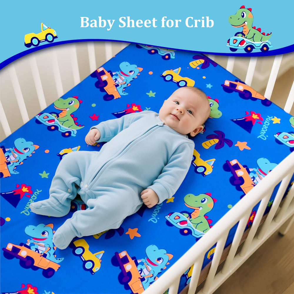 Cloele dinosaur crib bedding is machine washable for easy cleaning