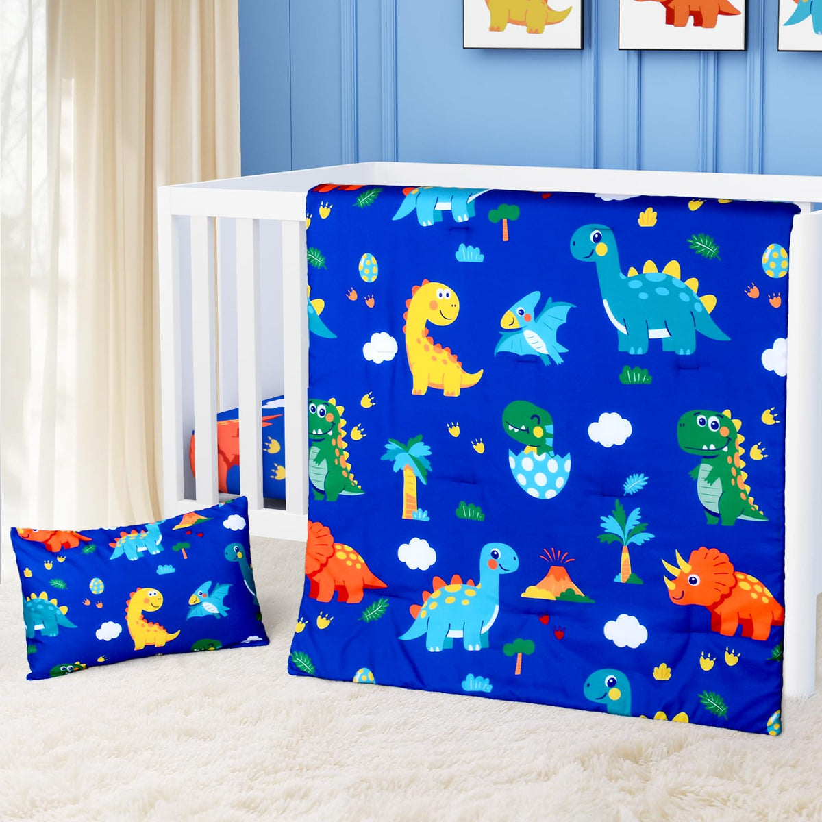 Cloele dinosaur crib pillowcase with soft texture for baby's sleep
