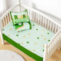 Cloele dinosaur crib skirt adding tidy edge and room appeal