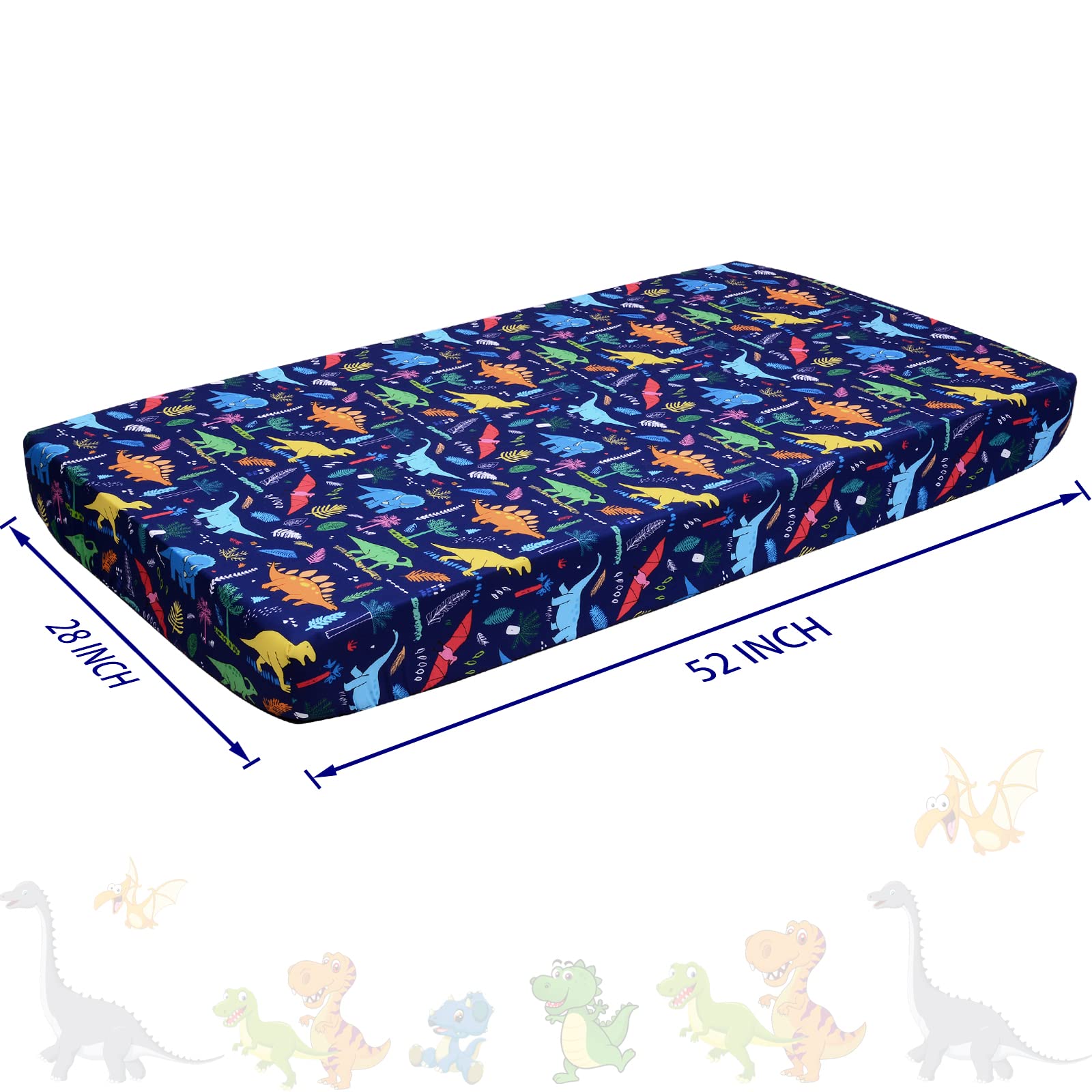 Cloele dinosaur fitted crib sheet with toddler bed transition