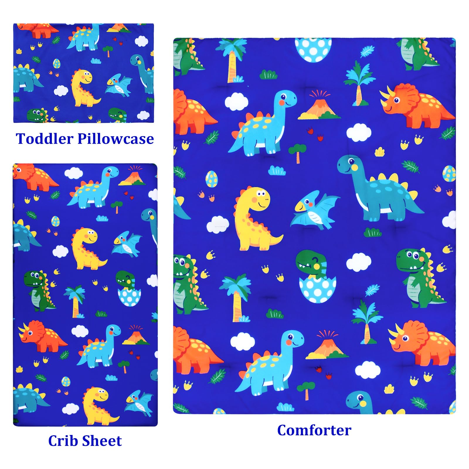 Cloele dinosaur nursery decor image complements playful bedding