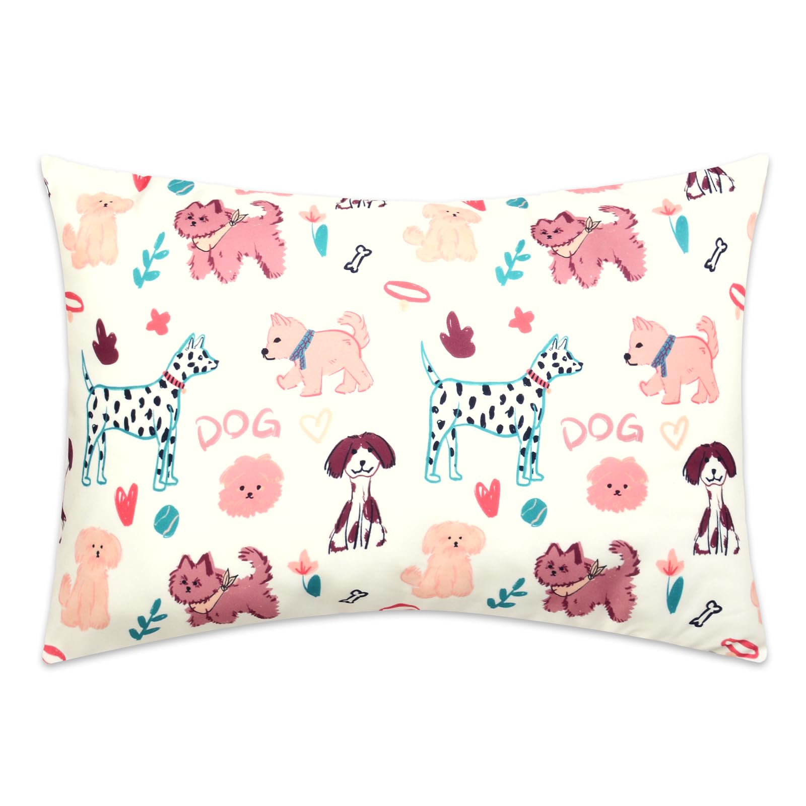 Cloele dog-pattern toddler pillowcase 12x16 for soft, breathable kids' naps.