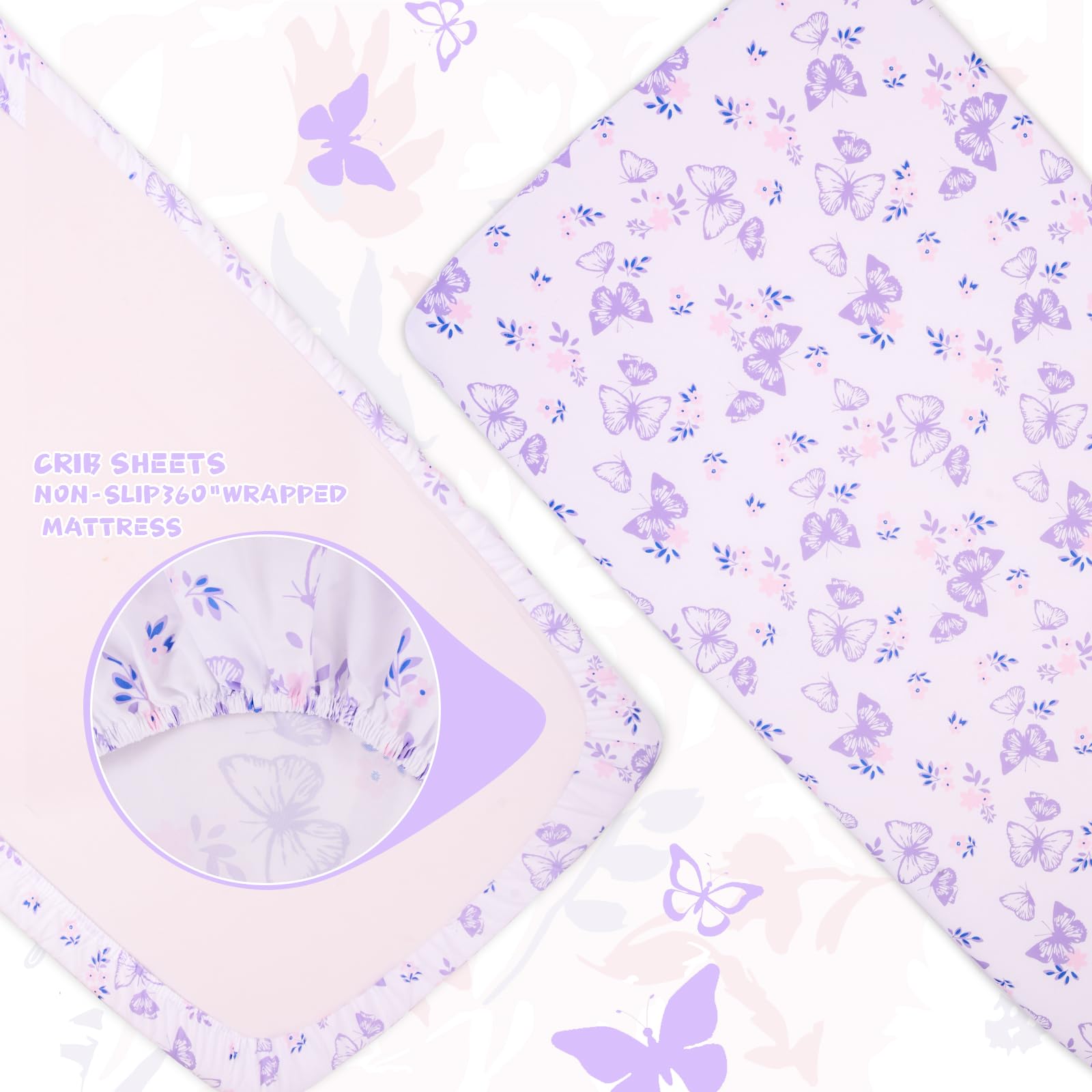 Cloele machine washable crib bedding for easy cleanup after spills.