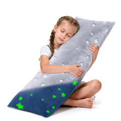 Cloele glow-star pillow cover 21x54 glows at bedtime for kids