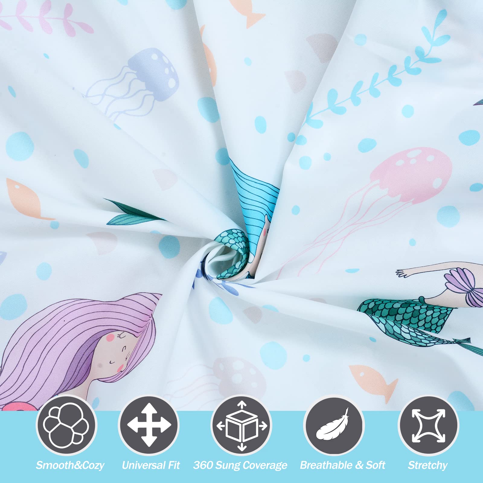 Cloele mermaids crib sheet demonstration of easy-care machine wash