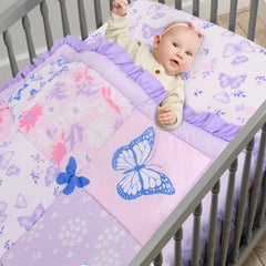Cloele nursery decor features a butterfly theme to spark playfulness in nap time.
