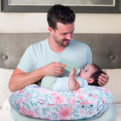 Cloele nursing pillow cover envelope closure detail ensures secure, easy pillow insertion.