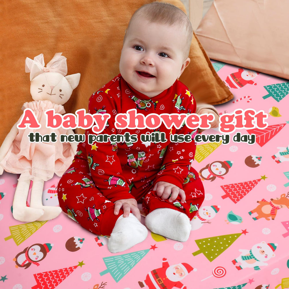 Cloele pink animal print nursery sheet enhances cozy sleep space