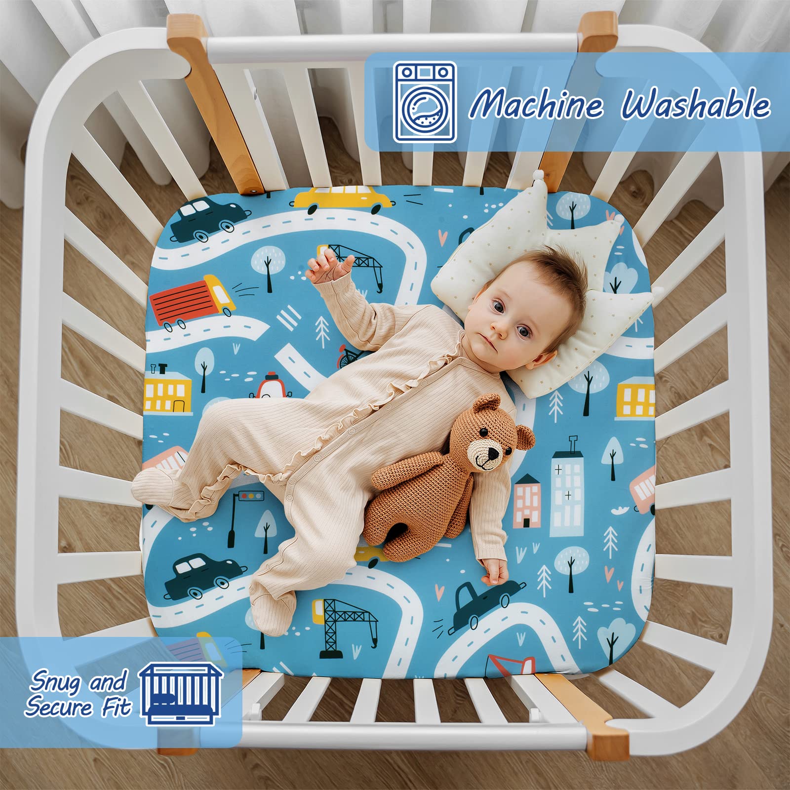 Cloele soft polyester baby sheet blue plush feel for gentle skin comfort.