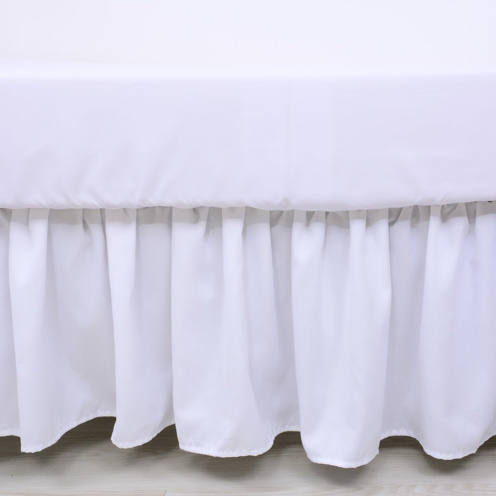 Cloele solid white nursery bedding for calm sleep space