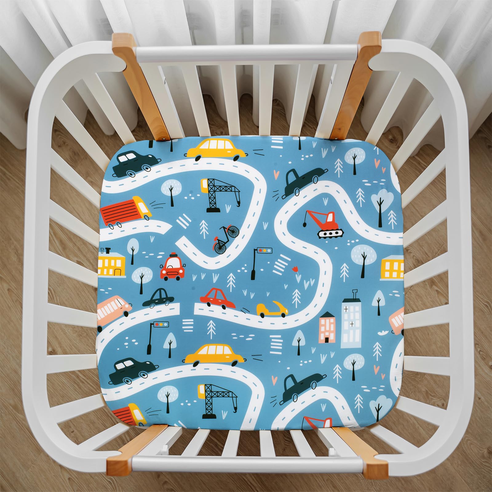Cloele square playard sheet 36x36 fit keeps portable crib snug and secure.