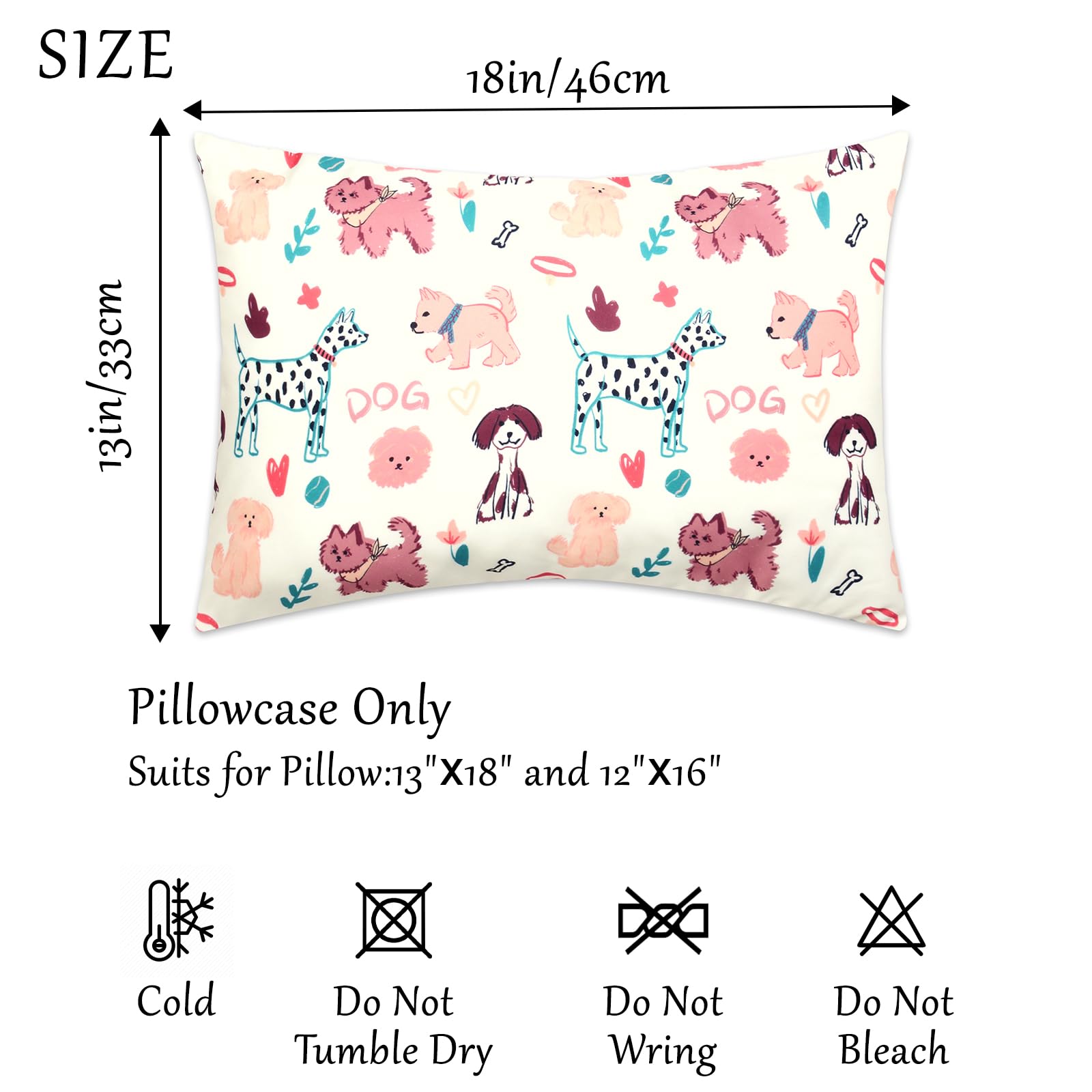 Cloele toddler pillowcase fits 13x18 and 12x16 pillows, ideal for travel and naps.