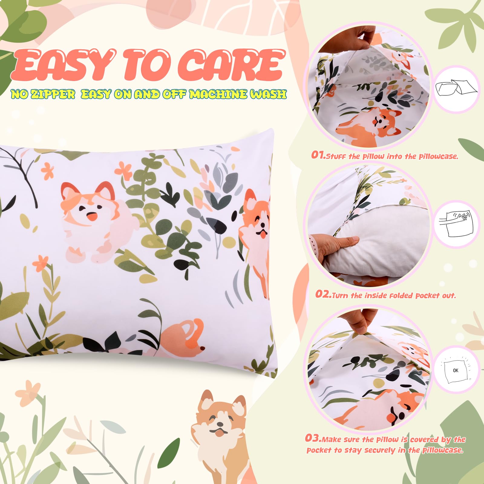 Cloele toddler pillowcase fits standard 12x16 and 13x18 pillows