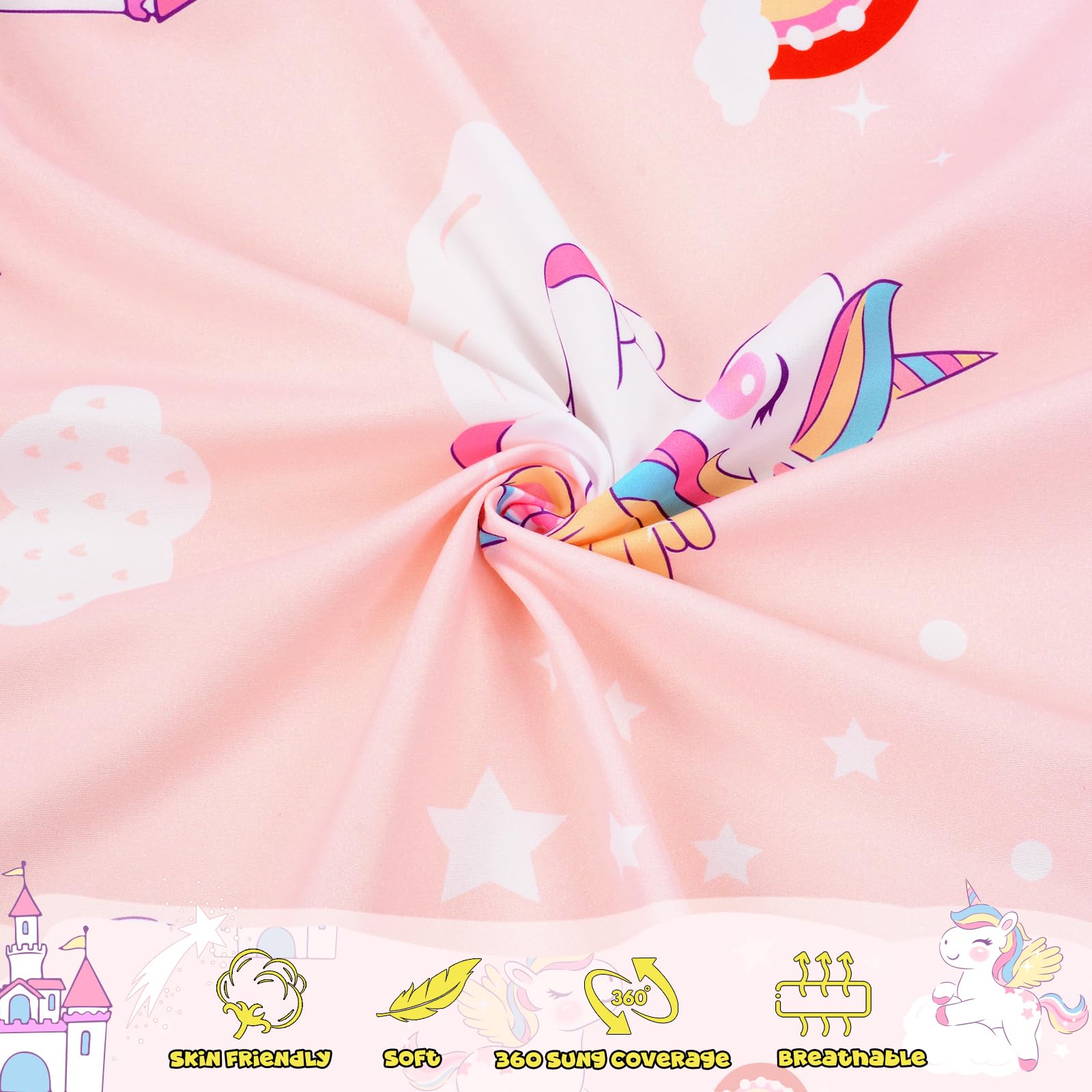 Cloele pink castle design brightens baby girl's room and play area