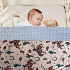 Closockey baby blanket dotted-back side showcases soothing texture for peaceful naps.