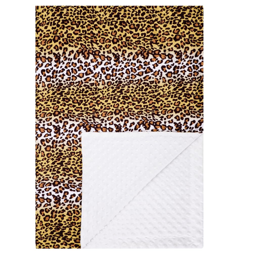 Closockey Leopard1 baby blanket front view shows double-layer warmth for newborns