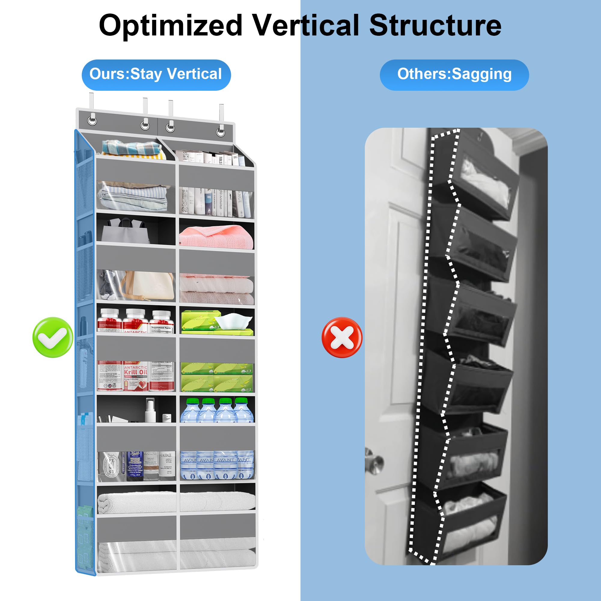 Clothink four included hooks enable flexible placement in rooms.
