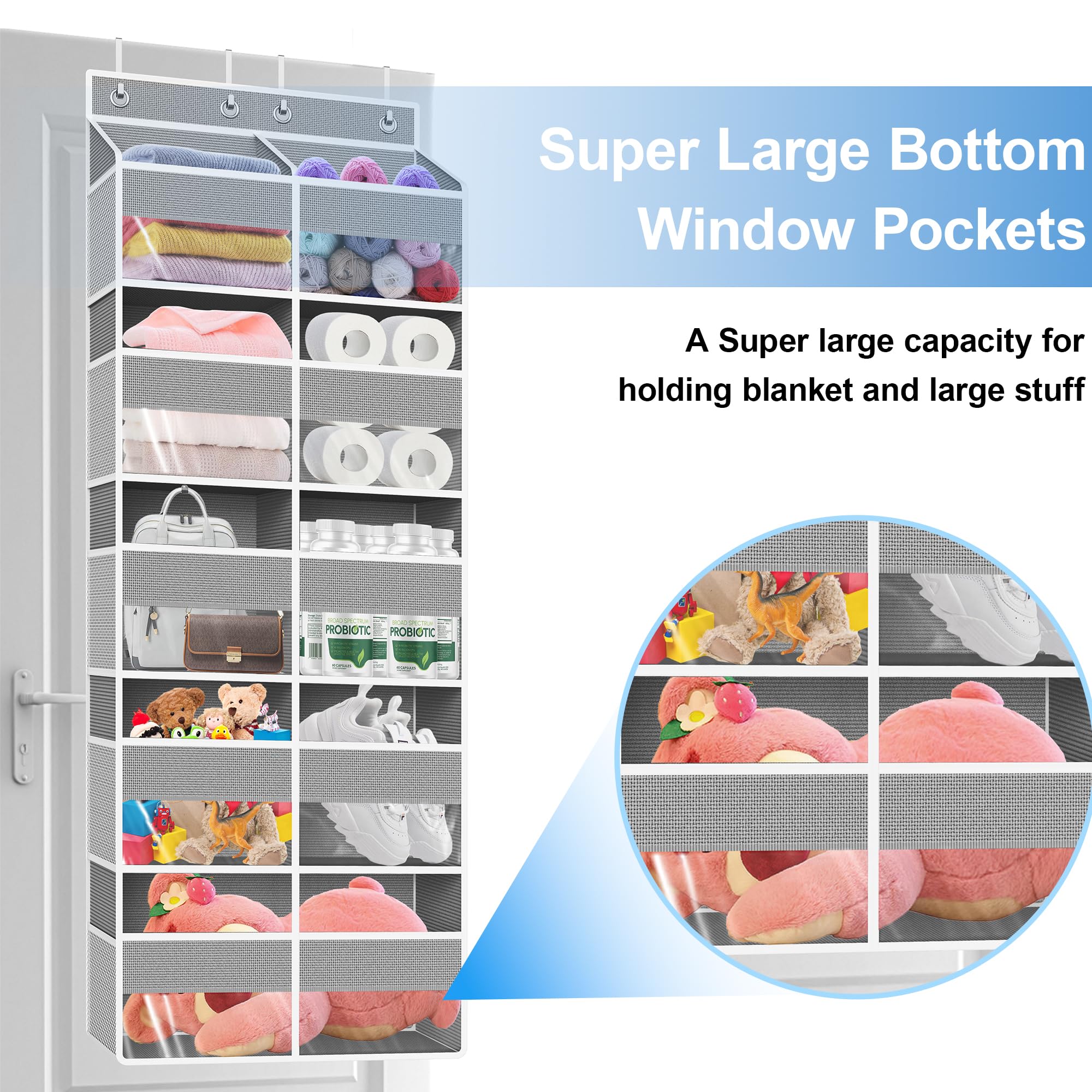 Clothink installed behind a door saves space in nursery.