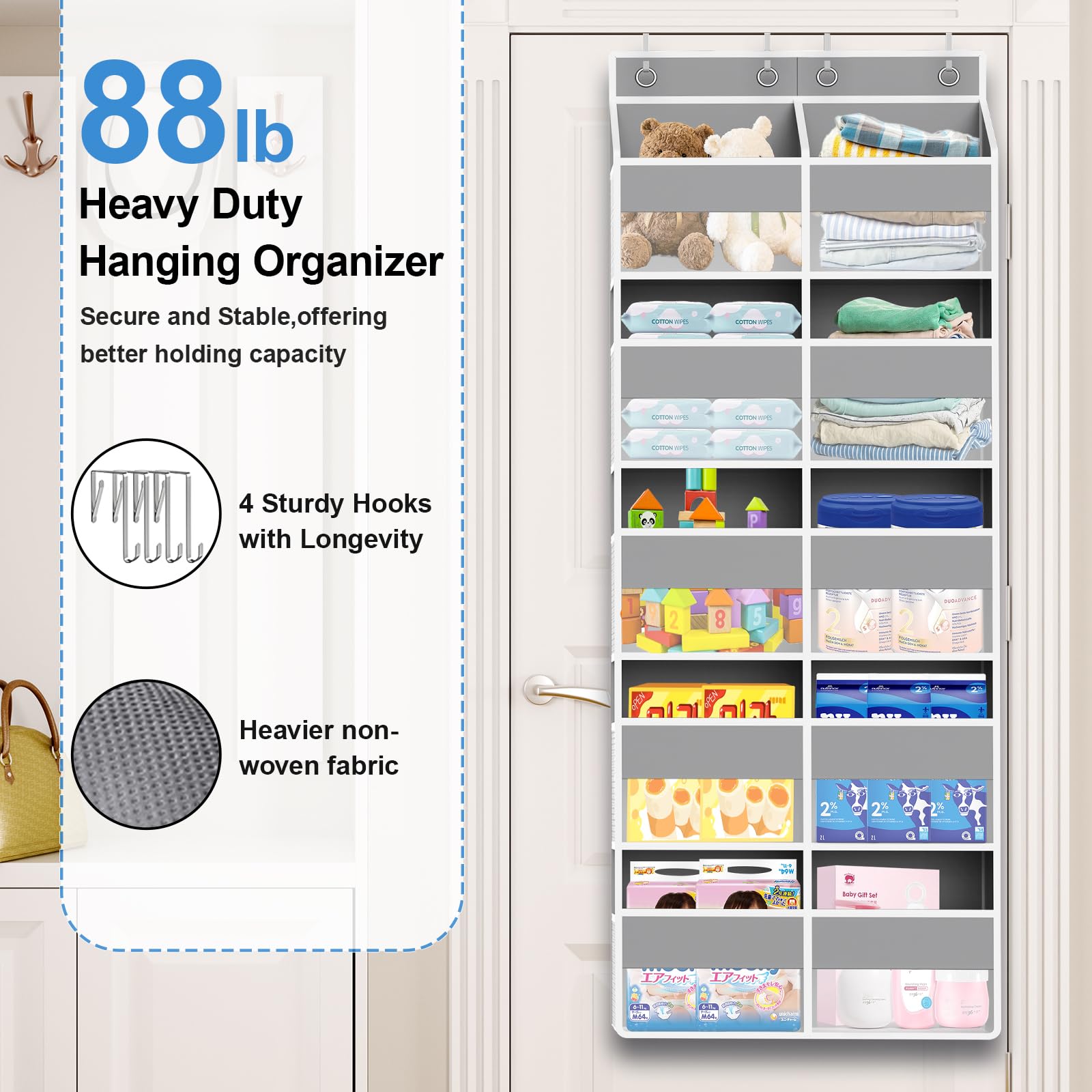 Clothink transparent front helps quick search for items.