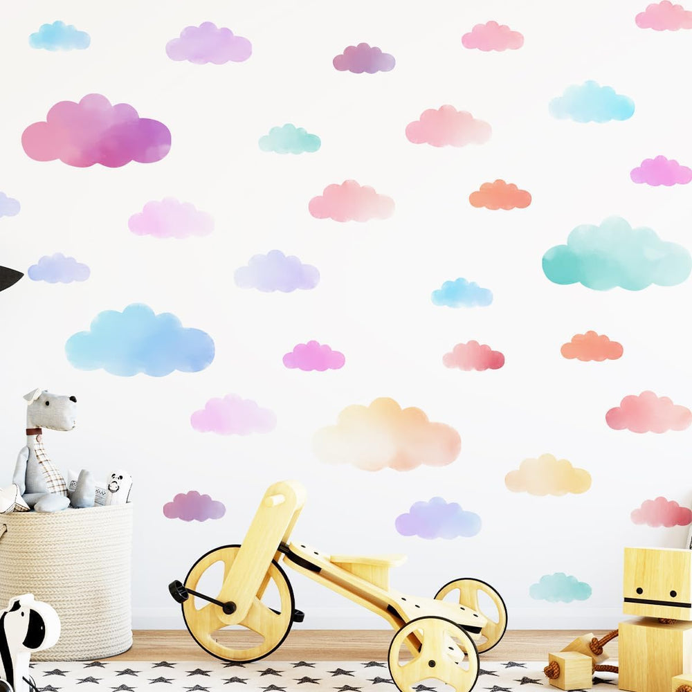 clothmile clouds wall decal adhesion test highlights durable self-adhesive vinyl