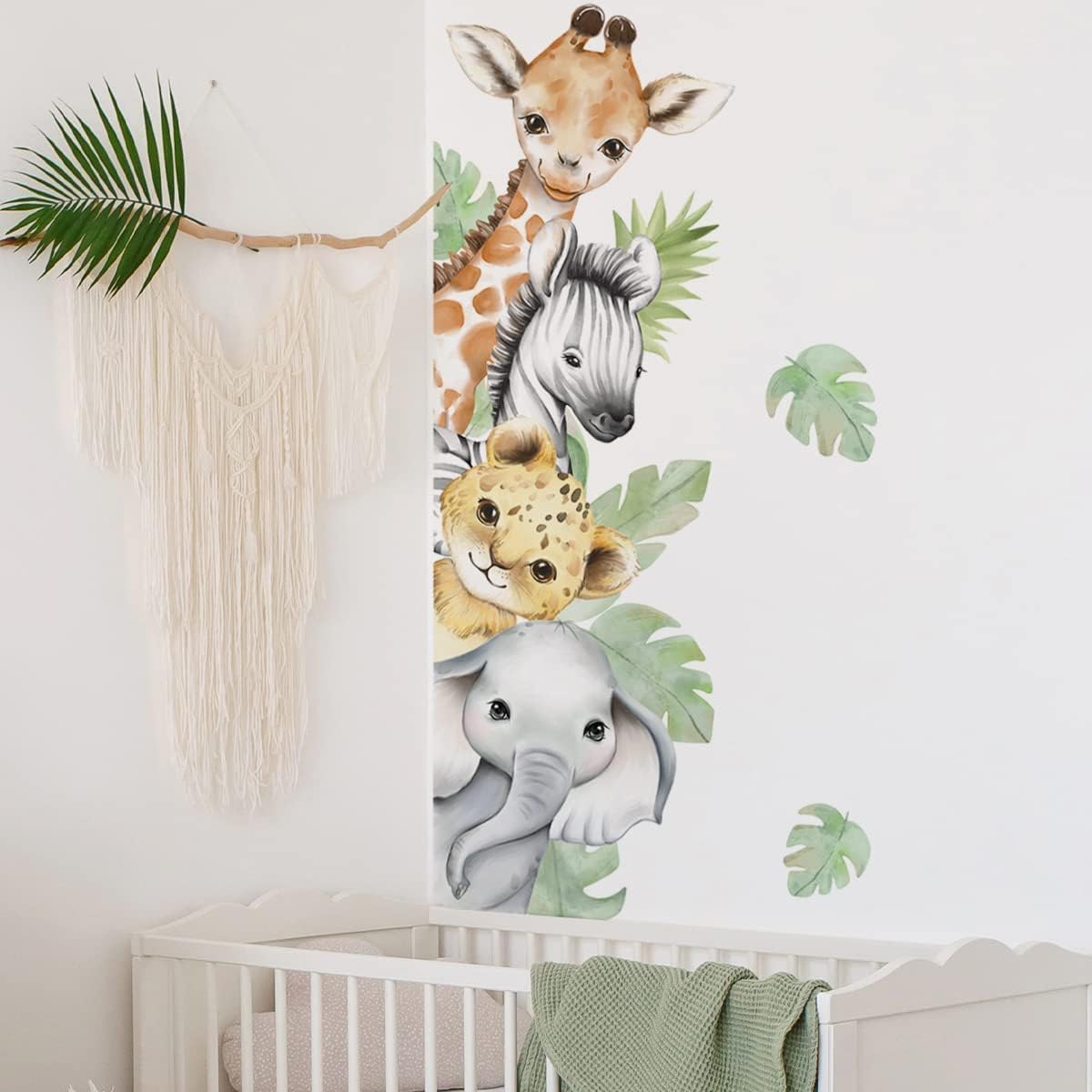 clothmile lion watercolor wall sticker brings bold focal point to playrooms and bedrooms.