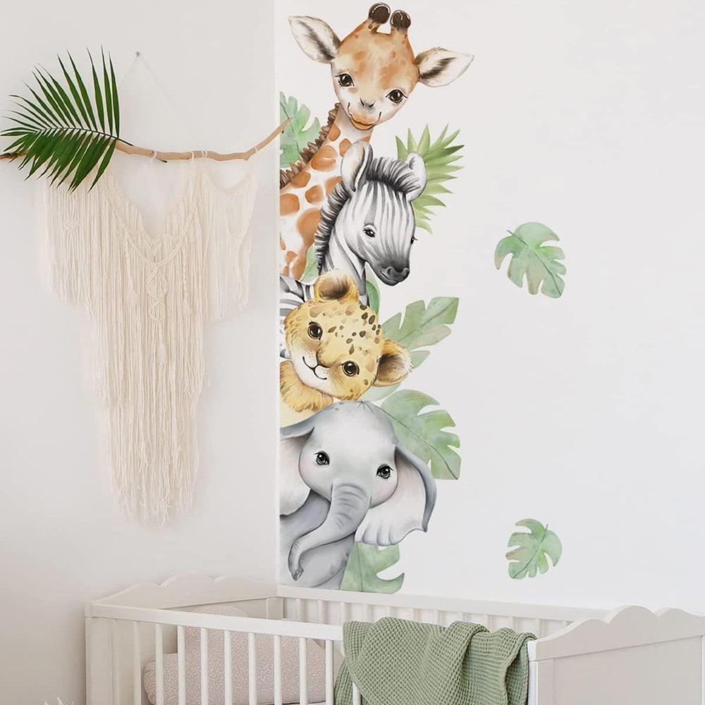 clothmile lion watercolor wall sticker brings bold focal point to playrooms and bedrooms.
