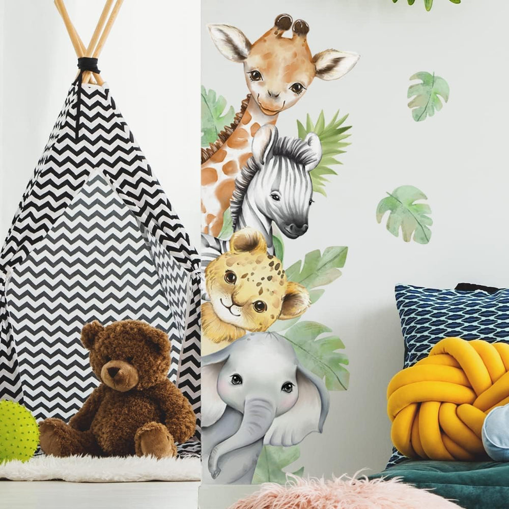 clothmile monkey watercolor wall sticker sparks imagination in kids' rooms and learning spaces.