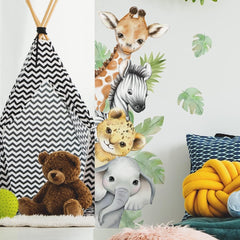 clothmile monkey watercolor wall sticker sparks imagination in kids' rooms and learning spaces.